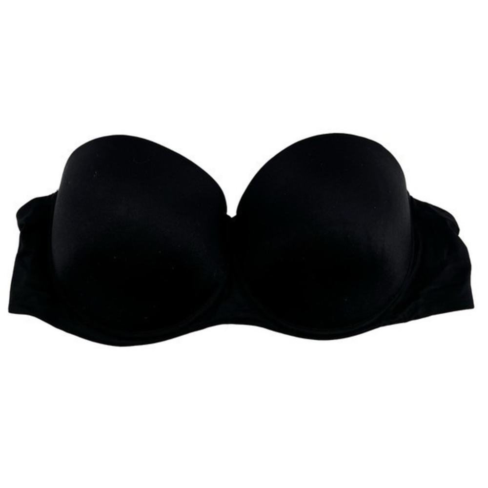 Wacoal black bodysuede strapless bra underwire molded cups style 85485 size 40C